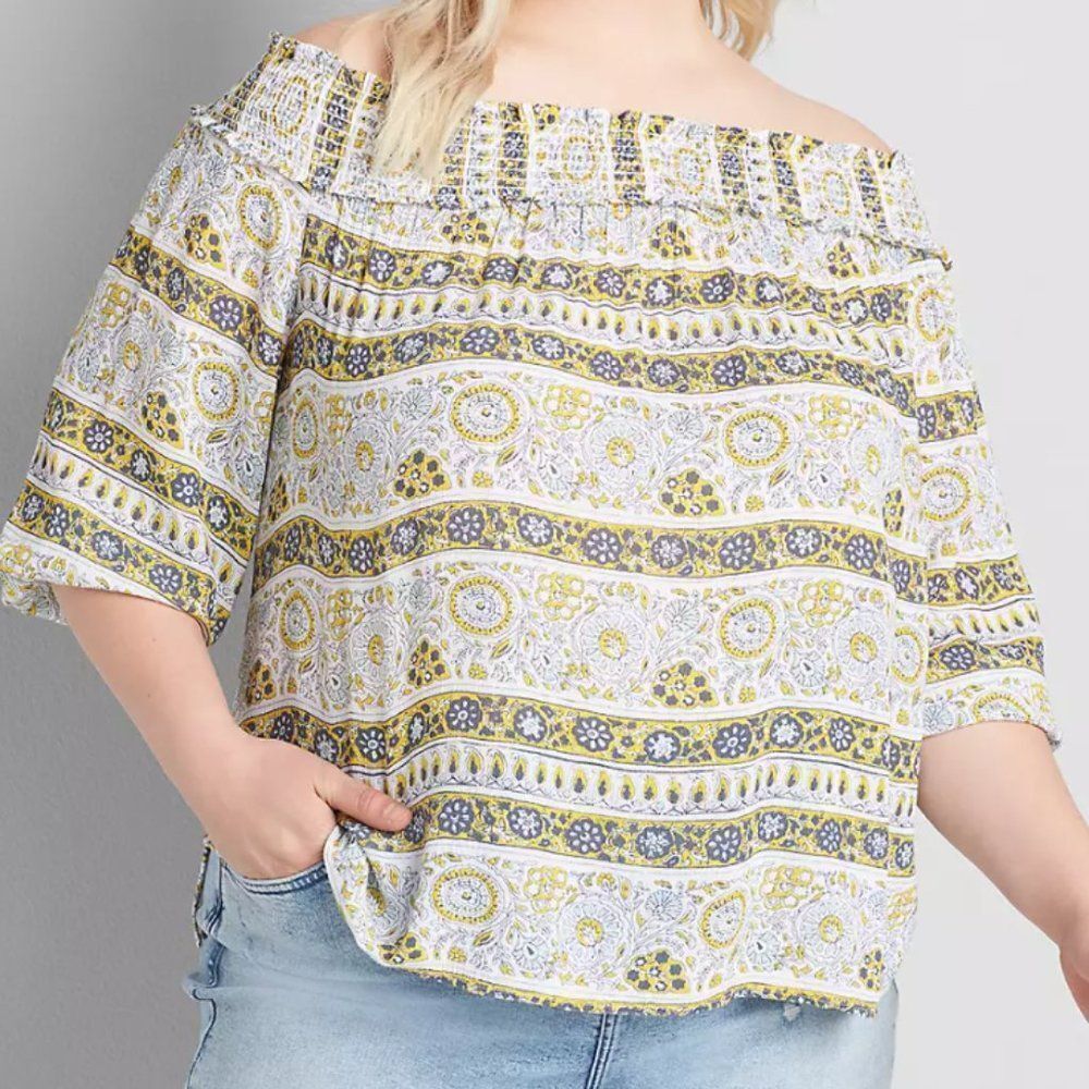 NWT 🆕️ 3X Off-The-Shoulder 3/4 Sleeve Top